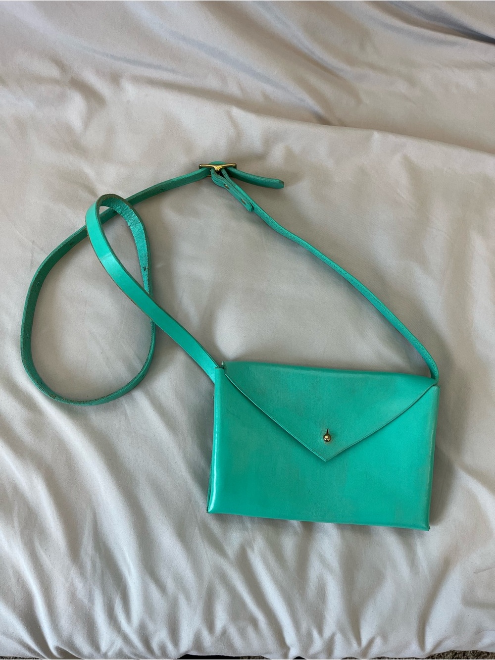 Women's Teal Envelope Crossbody Bag